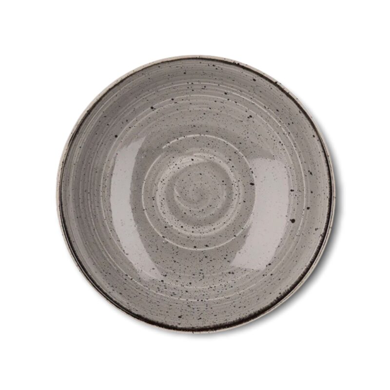 Churchill Stonecast tiefer Teller groß in Grau Peppercorn Grey