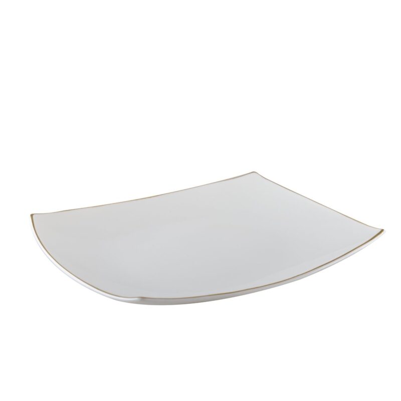 RECHTECKIGE TELLER MIT GOLDRAND 35X25 CM – Bild 3