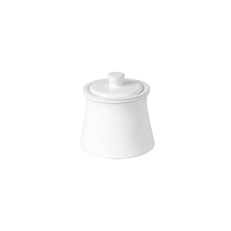 Friso Zuckerdose Zuckerbehälter mit Deckel Weiß H: 10,8cm 500ml