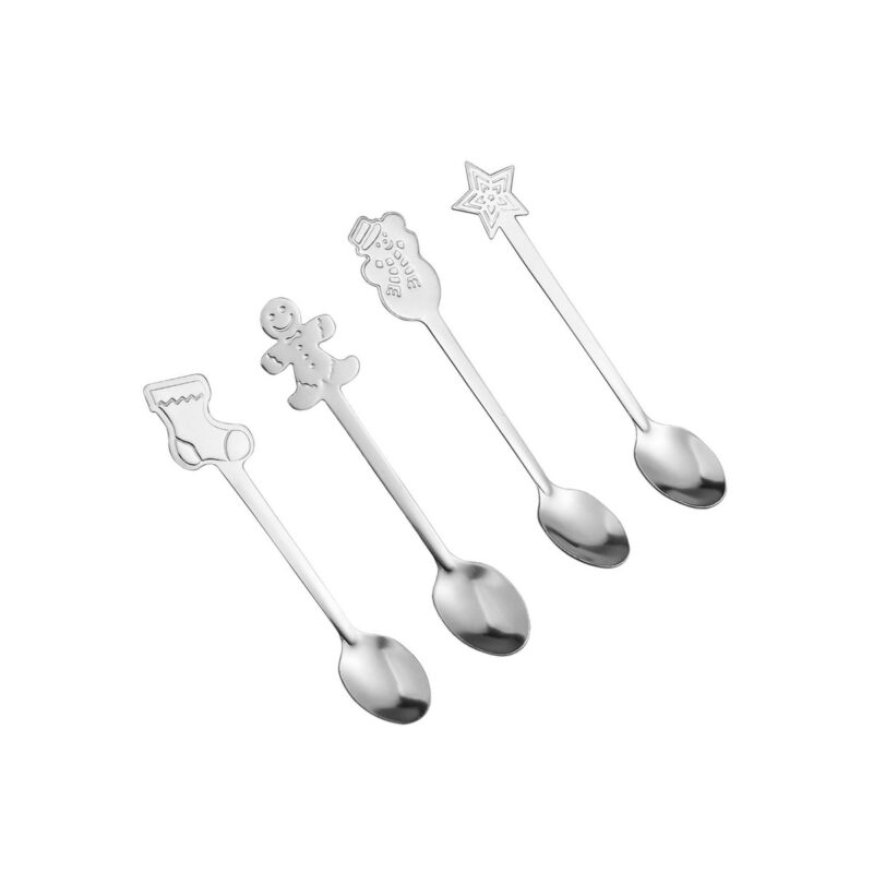 SCHNEE-SILBERLÖFFEL – 4ER-SET