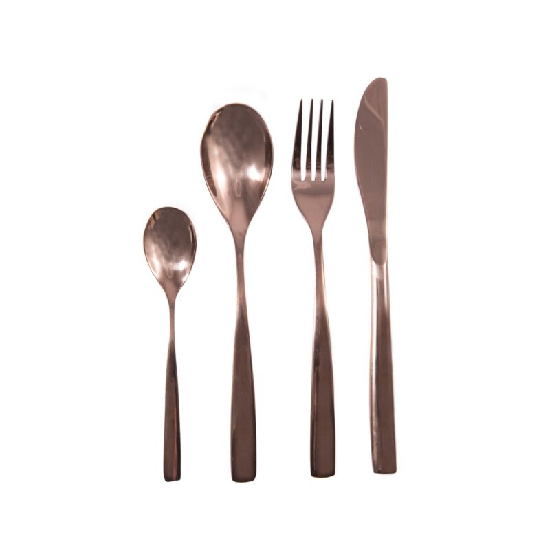 Besteckset 24-teilig Kupferfarben glänzend