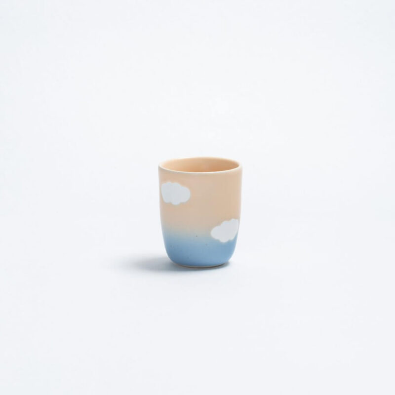 Peach Sky Cloud Espresso Tasse, Cup Becher Pfirsich Wolken 70ml im 6er-Set – Bild 2