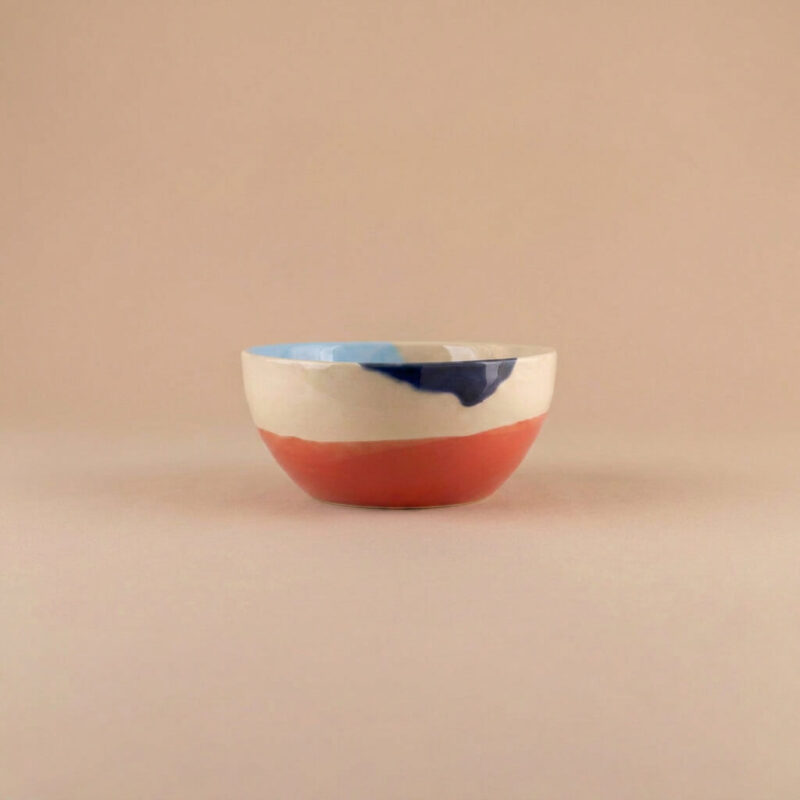 Giro Schale Müslischüssel in Blau-Beige-Orange ø15cm